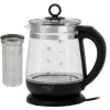 Chaleira elétrica Adler | AD 1299 | elétrica | 2200 W | 1,5 L | vidro | base rotativa 360° | preta