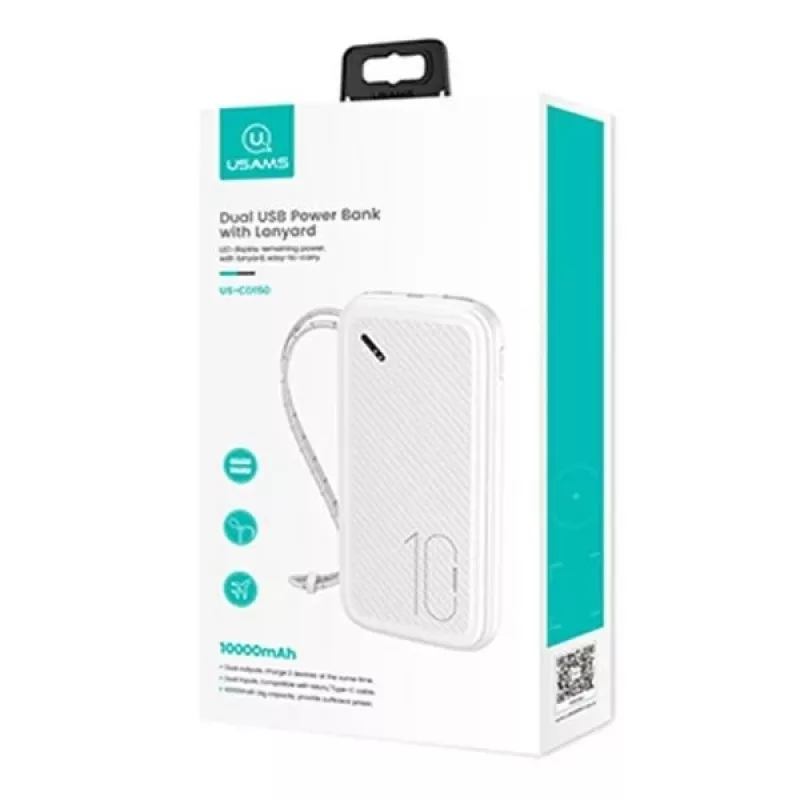 Powerbank PB56 10000mAh 2xUSB branco