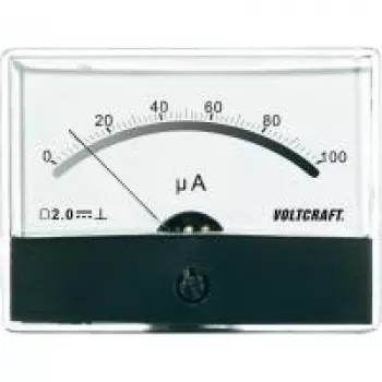 Voltcraft AM-86X65/100µA Medidor de painel AM-86X65/100µA/DC 100 µA galvanómetro de bobina móvel (AM-86X65/100µA)
