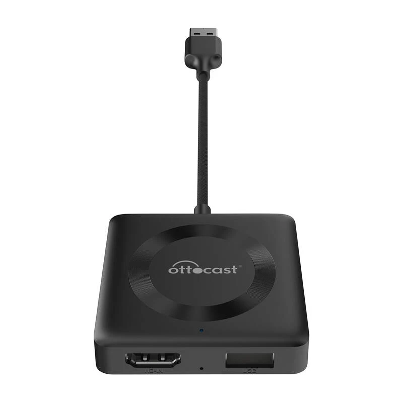 Adaptador de TV para automóvel Ottocast CA361-C4 MAX com suporte HDMI para streaming sem fios