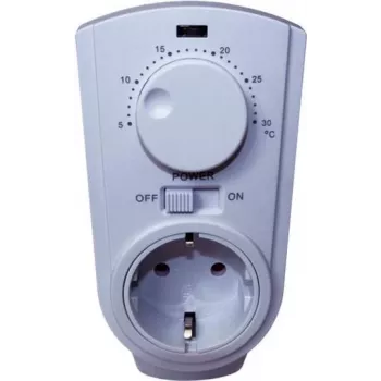 Ficha termostato Bachmann Powersocket-Thermo 8141 branco – termostato de ambiente de encaixe, Modelo 8141
