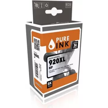 PURE INK HP920BKXL PI HP 920XL OJ Tinta preta HC reconstruída 1200 páginas chip 49ml (HP920BKXL) - Compatível - preto