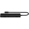 Adaptador multiportas USB-C Slim 7 em 1 Satechi Ethernet (USB-C PD, 2x USB-A, HDMI 4K, Ethernet, leitor de cartões micro/SD) (preto)