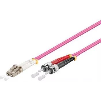Cabo de fibra ótica MicroConnect FIB412010-4, OM4 multimodo, LC para ST, 10 m, violeta
