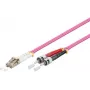 Cabo de fibra ótica MicroConnect FIB412010-4, OM4 multimodo, LC para ST, 10 m, violeta