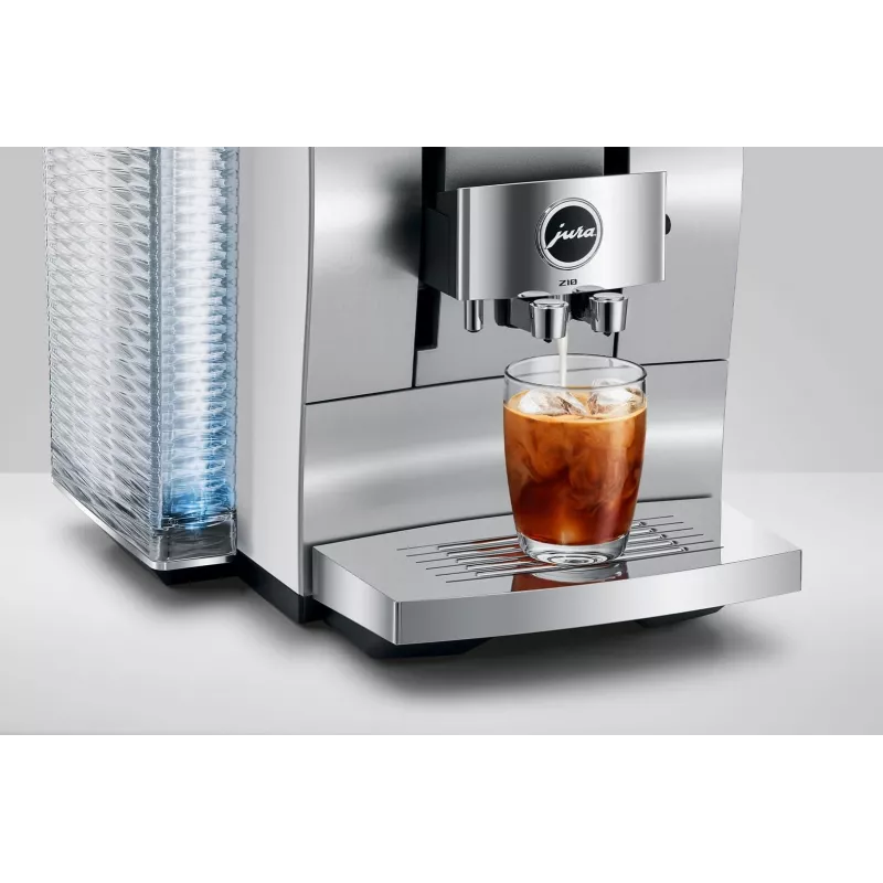 Máquina de café expresso automática JURA Z10 (EB) — depósito de água de 2,4 L, moinho integrado, 1450 W, alumínio/branco