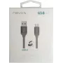 Cabo USB 3.2 Gen 1, ficha USB-A > ficha USB-C (prateado, 1 metro, com malha)