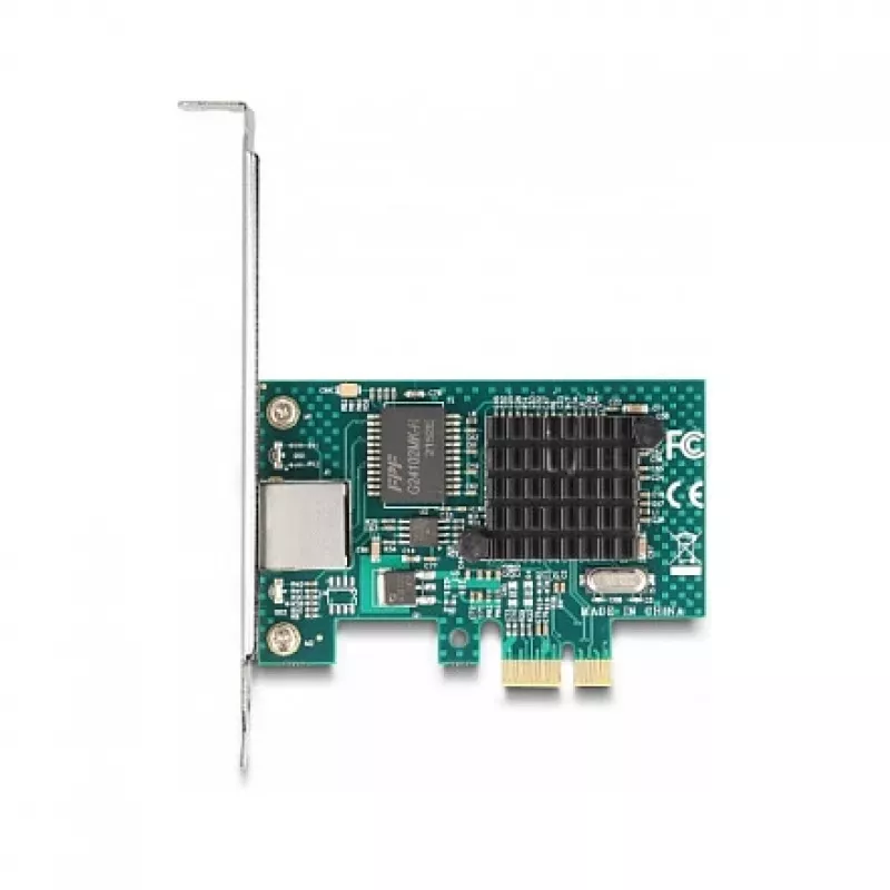 Placa DeLOCK PCI Express x1 1 x RJ45 Gigabit LAN BCM cinzento