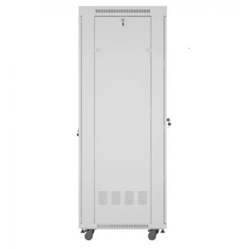 Lanberg FF01-6842-12SL armário rack de chão de 19" 42U 600x800x2122 mm, porta de vidro, LCD, flat pack, 1200 kg, IP20, cinzento