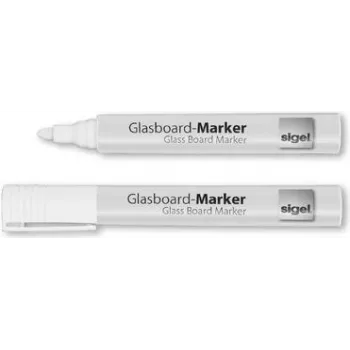 Marcador Sigel GL715 ponta bala branco