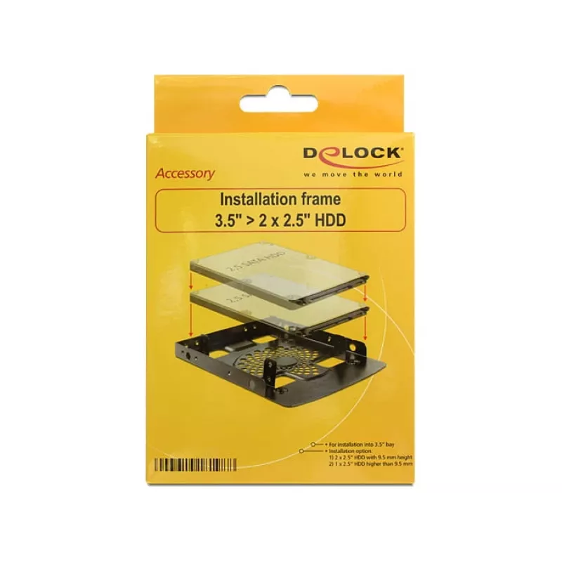 Kit de montagem DeLOCK 18198 preto
