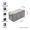 Bateria AGM recarregável QOLTEC 53069 12V 200Ah para alimentação de reserva e sistemas UPS