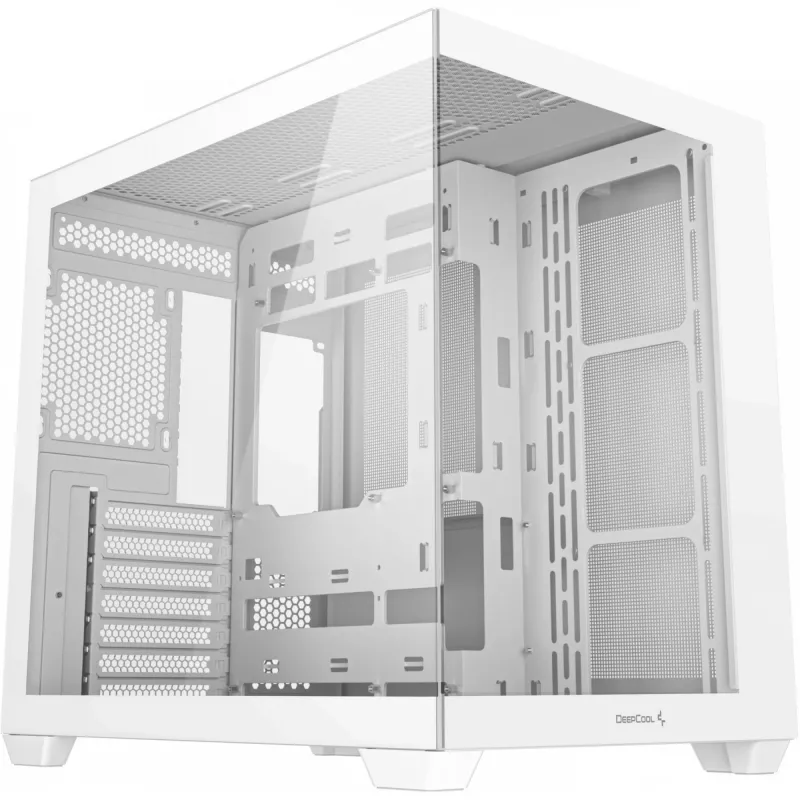 Caixa de PC DeepCool CG530 WH Midi Tower – ATX/Micro ATX/ITX, vidro temperado, 2×3,5 polegadas + 3×2,5 polegadas baías, suporta GPUs até 410 mm