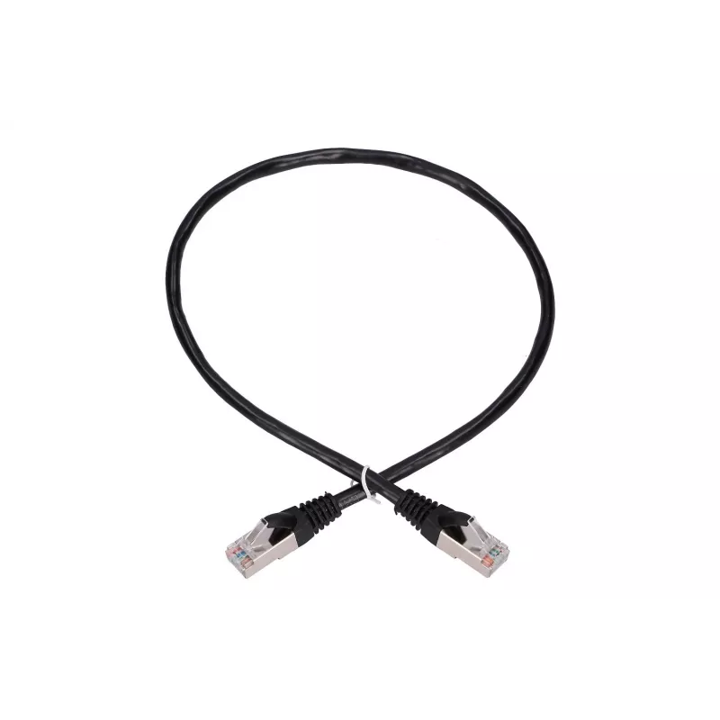 Cabo de rede Extralink cabo de patch LAN Cat.5e RJ-45 F/UTP 0,5 m preto