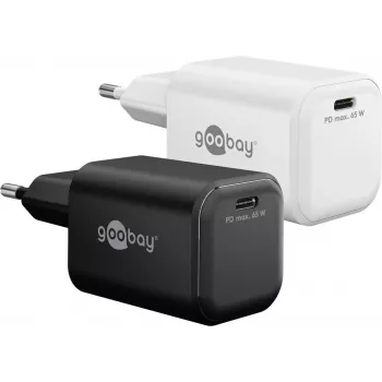 Carregador rápido Goobay USB-C™ PD GaN Nano (65 W) branco (79156)