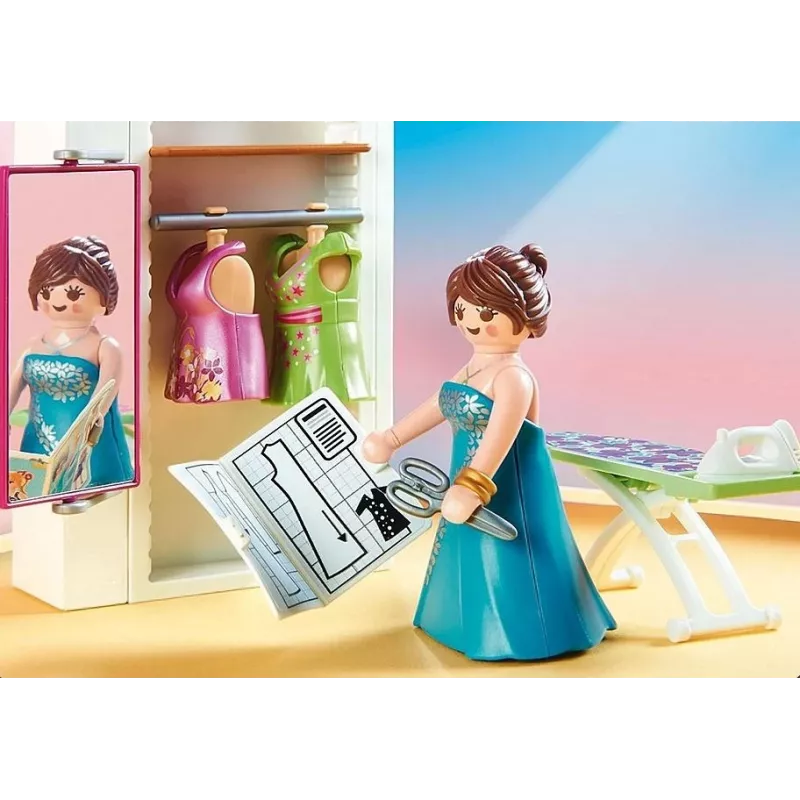 Playmobil Casa de bonecas conjunto de brincar com figuras – Quarto com canto de costura 70208
