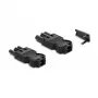 Conector de instalação DeLOCK bloco de terminais de parafuso de 3 polos preto 1 conjunto