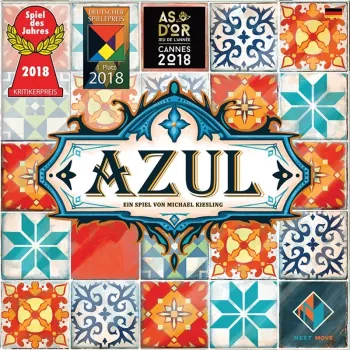 Jogo de tabuleiro Asmodee Azul — jogo de família, jogo de estratégia, recomendado a partir dos 8 anos