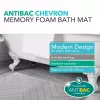 Tapete de casa de banho Beldray LA032647LGRYUFFEU7 Antibac Chevron espuma com memória, antibacteriano, cinzento