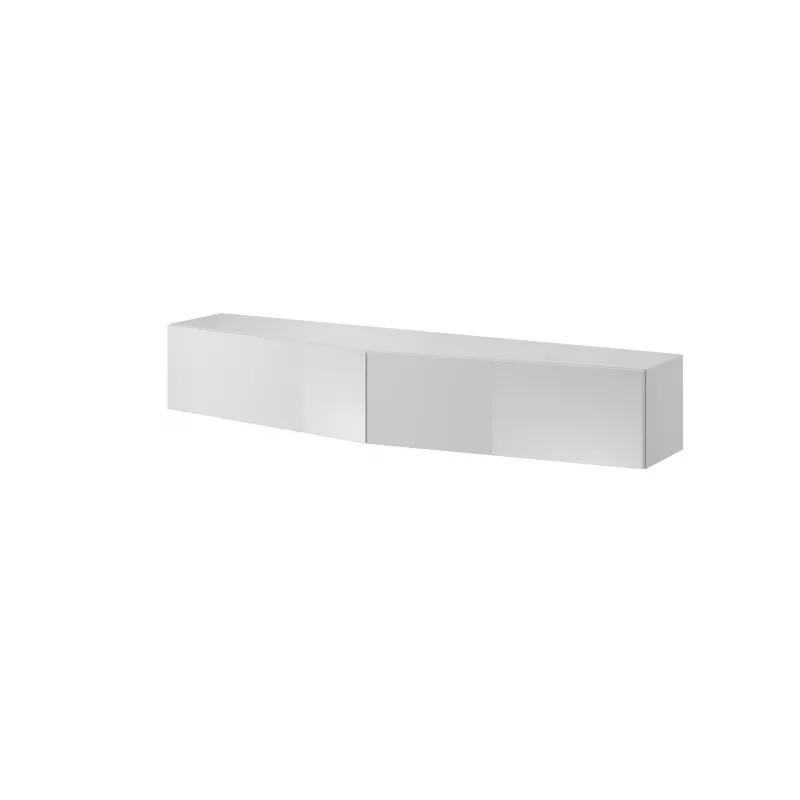 Conjunto de armários de sala Cama VIGO SLANT 6 branco/branco brilhante