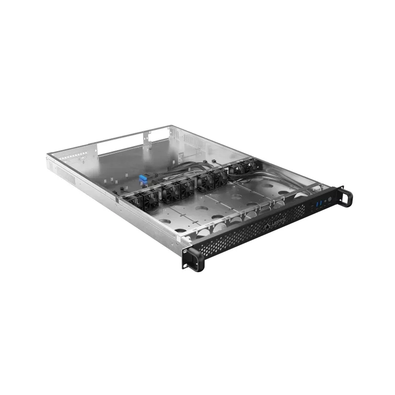 Caixa rack Lanberg SC01-6501-12B 1U preto 8 ventoinhas HDD SSD