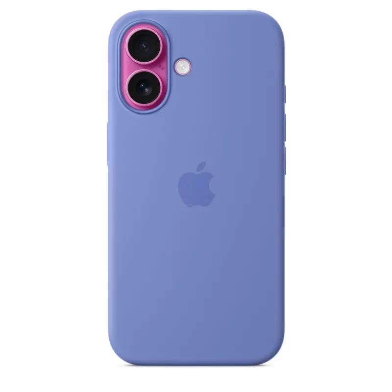 Capa de silicone para iPhone 16 com MagSafe - periwinkle