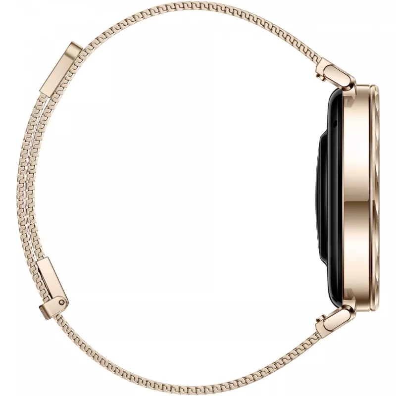 Smartwatch HUAWEI WATCH GT5 41 mm – 1,32 polegadas AMOLED, 466×466, 323 mAh, caixa em aço inoxidável, bracelete dourada