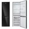 Amica FK3506D.2F(E) combinado, congelador em baixo, 226 l frigorífico + 96 l congelador, Total No Frost, classe energética E, preto