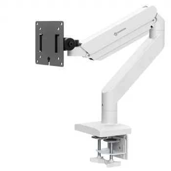 Suporte para monitor ONKRON G110-BG para 1 ecrã 15 kg, até 106,7 cm (42 polegadas), VESA 75x75–100x100, montagem por aperto/ilha, preto/cinzento