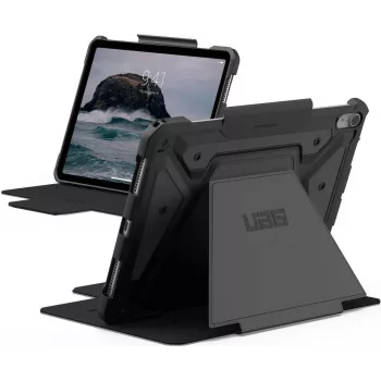 Urban Armor Gear UAG - capa tipo flip para tablet - resistente - poliuretano (PU) - preta - para Apple iPad Air 11 polegadas M2 Wi-Fi, M2 Wi-Fi + Cellular, M3 Wi-Fi, M3 Wi-Fi + Cellular (1244731