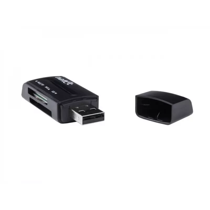 Leitor de Cartões Natec MINI ANT 3 USB 2.0 (SD, SDHC, MMC, M2, microSD), Preto (NCZ-0560)