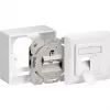Wentronic Goobay tomada universal CAT 6 incl. moldura de montagem à superfície, branco - 2x tomada de rede RJ45 blindada (68244)