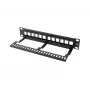 Painel cego para rack LANBERG PPKS-9112-B, 12 portas, 1HE, metal, cinzento, 254×44,5×99,3 mm