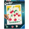 Conjunto de pintura Ravensburger CreArt – Cerejas (Design 25514) – conjunto de pintura criativo para adultos e jovens