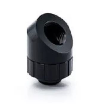 Conector rotativo de 45° BitsPower Artemis — preto mate