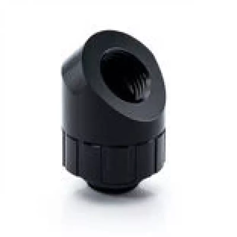 Conector rotativo de 45° BitsPower Artemis — preto mate