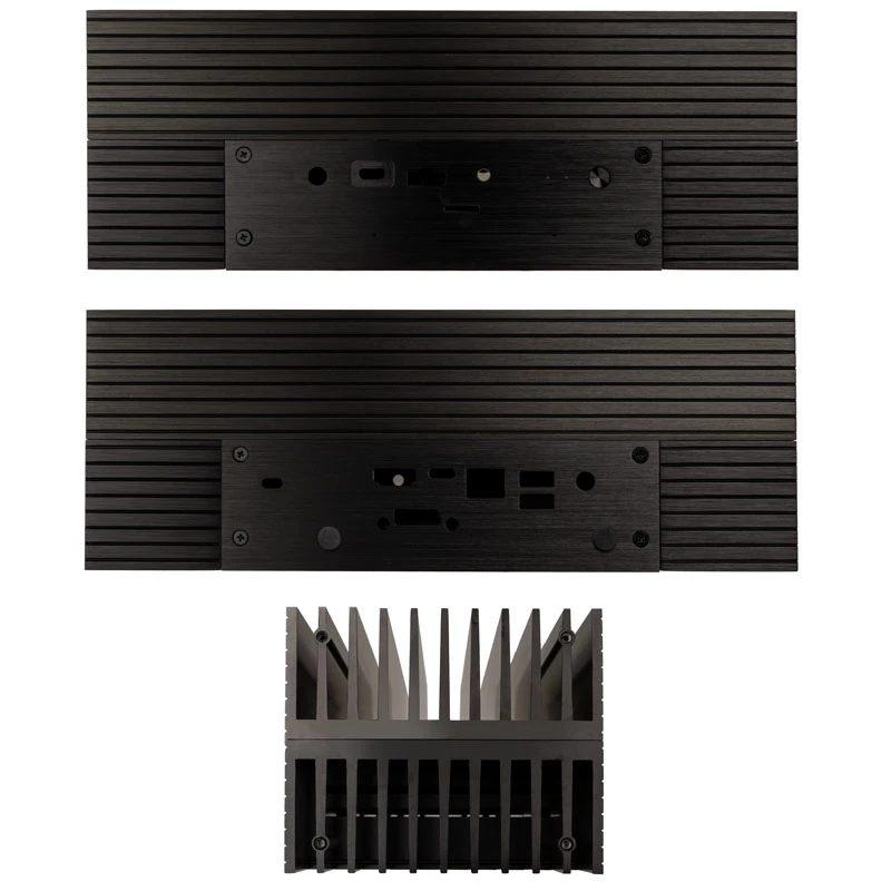 Akasa Turing A50 MKII - Ultra Small Form Factor (USFF) - PC - preto - alumínio - escritório doméstico - Kensington