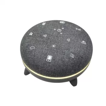 Altifalante portátil MANTA SPK03-GR Szumi-GO — verde, Bluetooth, sons de sono para bebé, temporizador, retroiluminação RGB, 12,5×7,5×12,5 cm