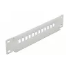 Patch panel de fibra ótica DeLOCK 10 polegadas 12 portas SC simplex LC duplex 1U cinzento