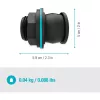 Conector de depósito Push IN, G 1 e G 3/4 (preto, para espessuras de parede de 2-10 mm)