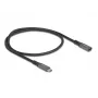 Cabo de extensão USB DeLOCK USB Type-C macho para fêmea 10 Gbit/s 0,5 m cinzento metal