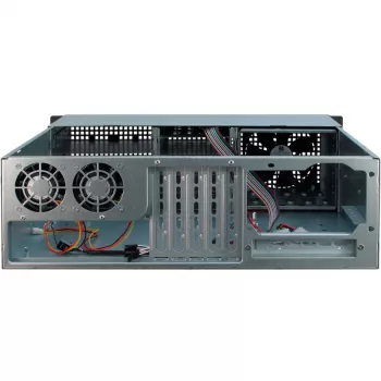 Inter-Tech 3U-30248 Rack preto, aço inoxidável
