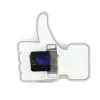 Relógio de parede NeXtime 5185wi Mini Thumbs Up, 20,5x21 cm, branco/prateado
