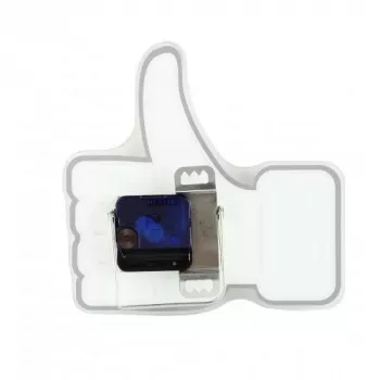 Relógio de parede NeXtime 5185wi Mini Thumbs Up, 20,5x21 cm, branco/prateado