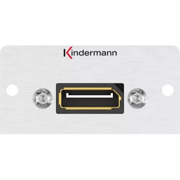 Kindermann Konnect 50 alu Half Size Adapter Plate - placa frontal modular de encaixe - DisplayPort - alumínio anodizado (7444000888)