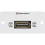 Kindermann Konnect 50 alu Half Size Adapter Plate - placa frontal modular de encaixe - DisplayPort - alumínio anodizado (7444000888)