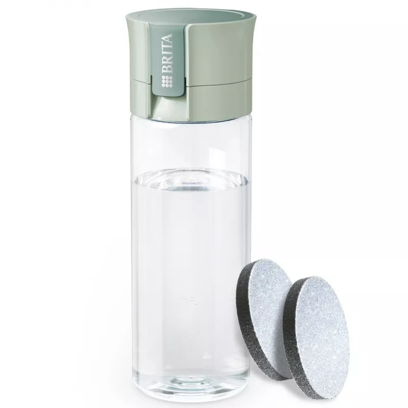 Garrafa de água reutilizável BRITA Fill&Go Vital 600 ml com filtro MicroDisc integrado, verde