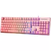 Deltaco GAM-021-RGB-P-DE - tamanho completo (100%) - USB - interruptores de membrana - QWERTZ - rosa