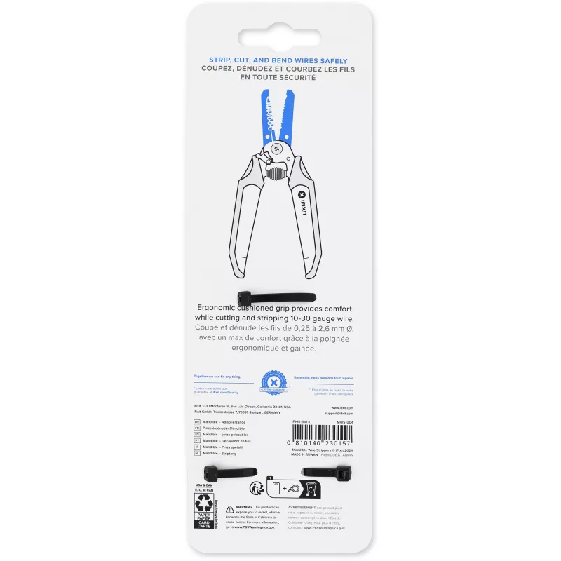 iFixit IF145-547-1 Mandible descarnador de fios, até 4,75 mm², preto/azul