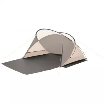 Tenda de praia Shell, tenda cinzento/bege, proteção UV 50+